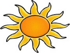 300x225 Clipart Picture Of An Orange And Gold Sun