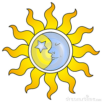 400x400 Sun And Moon Clipart