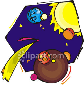 345x350 The Sun, Moon And Earth Clip Art
