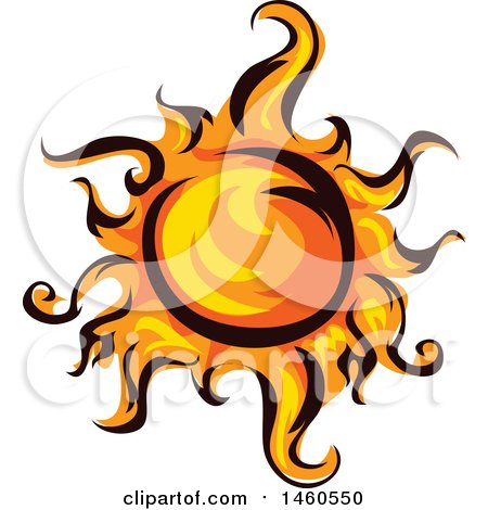 450x470 Clipart Of A Sun, Moon, Earth, Telescope And Eclipse Glasses