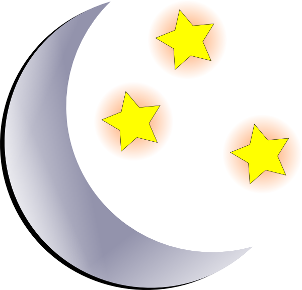 600x577 Moon And Stars Clipart
