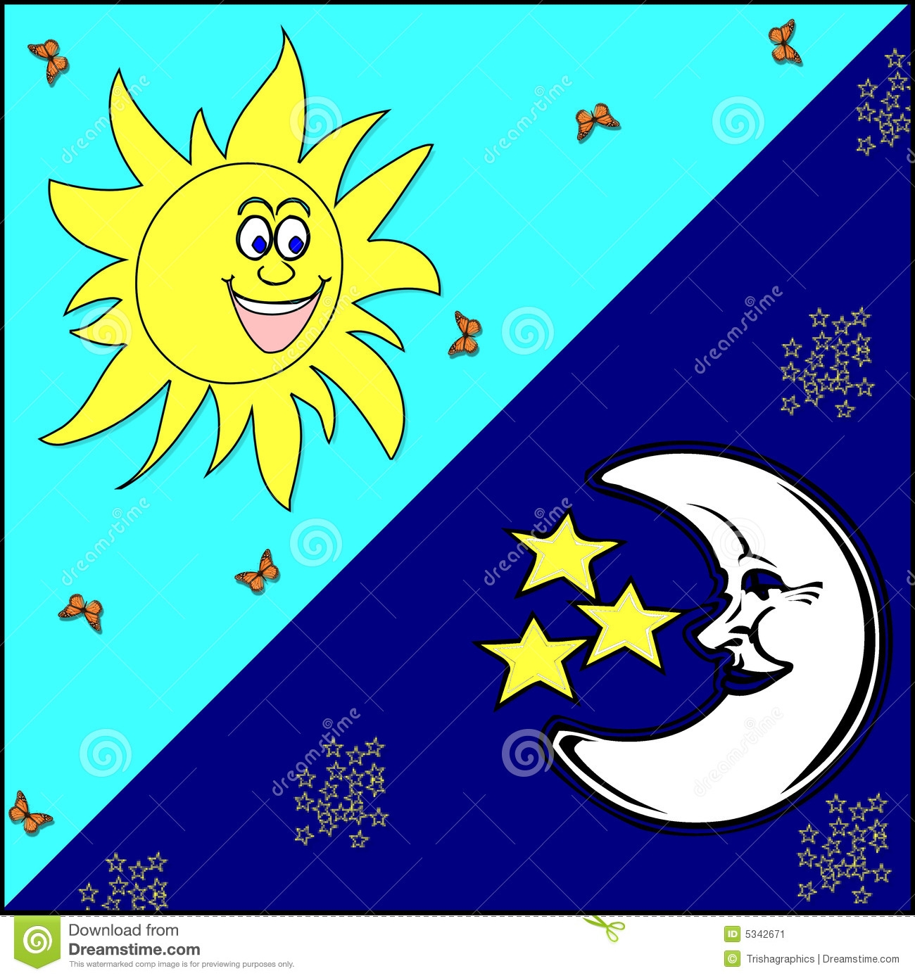 1300x1390 Clipart Sun Moon Stars