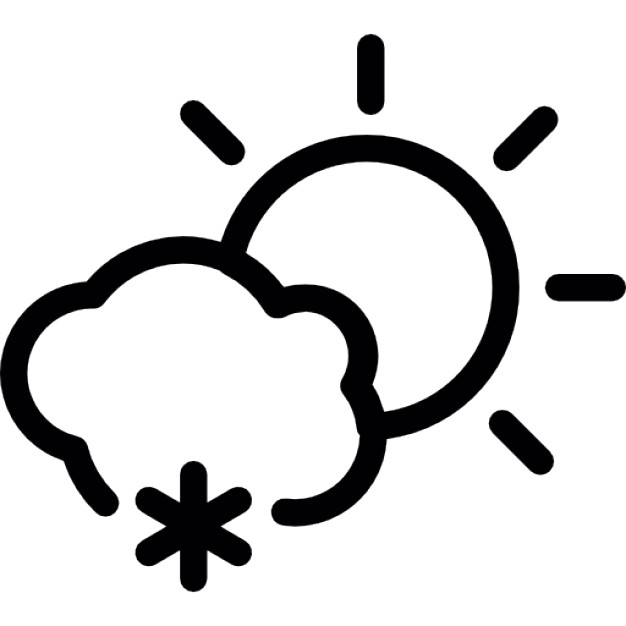 626x626 Cloud With Snowflake And Sun Outline Icons Free Download