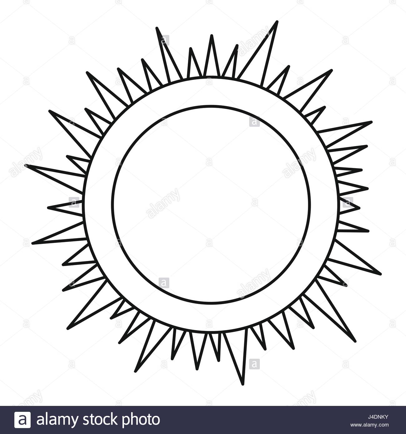 1300x1390 Sun Icon, Outline Style Stock Vector Art Amp Illustration, Vector