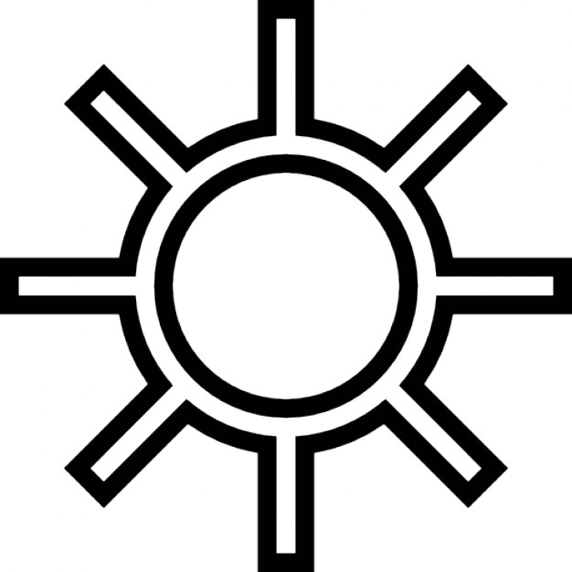 626x626 Sun Outline Icons Free Download