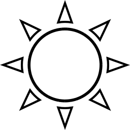 256x256 Sun Outline