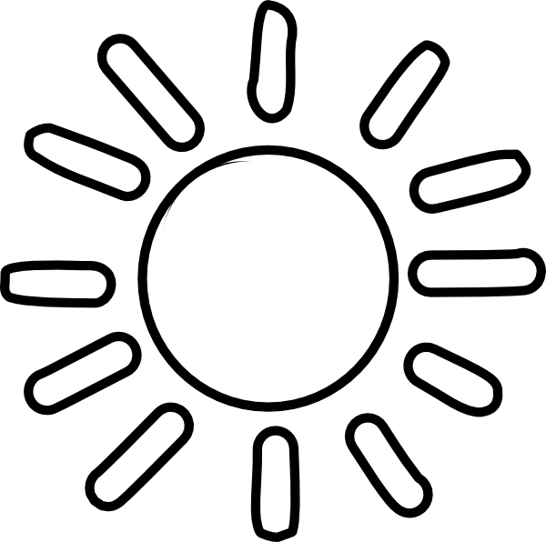 600x596 Clipart Sun Outline Clipart Panda