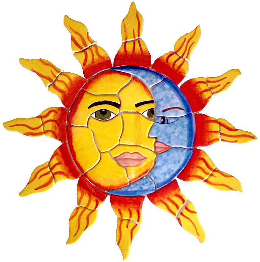 830x834 Mexican Tile Lomeli Sun And Moon
