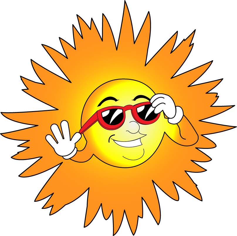 808x807 Clipart Sun With Sunglasses