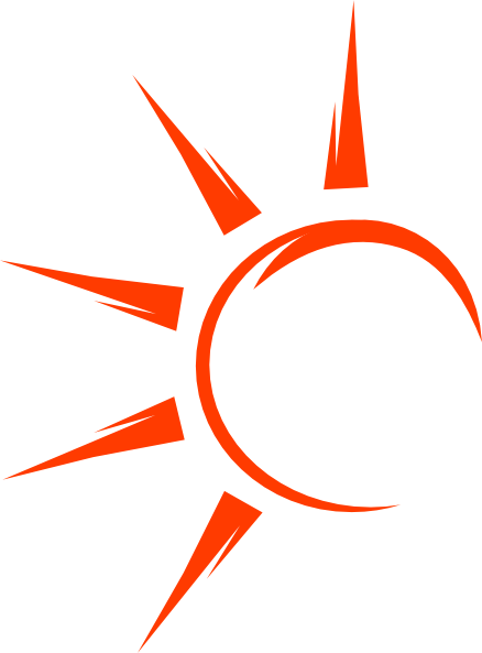 438x593 Half Sun With Rays Clipart
