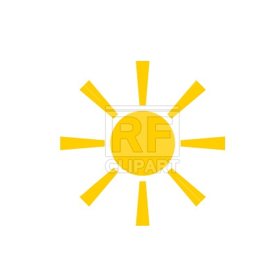 400x400 Simple Symbolic Sun Free Vector Clip Art Image