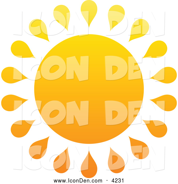 600x620 Clip Art Of A Summer Sun With Drop Rays By Elena