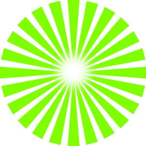 300x300 Green Sun Rays Clip Art