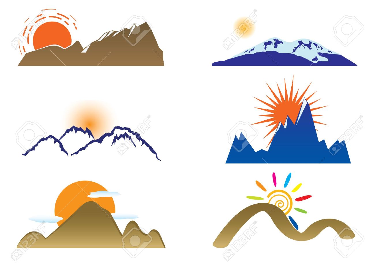 1300x912 Mountain Clipart Mountain Sun