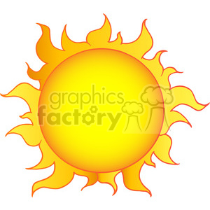 300x300 Royalty Free 128912 Rf Clipart Illustration Yellow Sun Shining