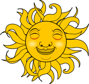 298x282 Shining Smiling Sun Clip Art