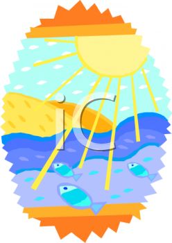 248x350 Sun Shining Down On Fish In The Sea