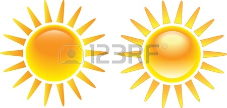 450x215 The Sun Isolated On White Background. Vector Illustration Royalty