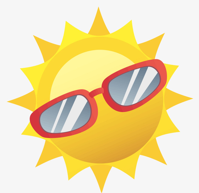 650x628 A Cartoon Sun, Vector Diagram, Red Glasses, Transparent Lenses Png