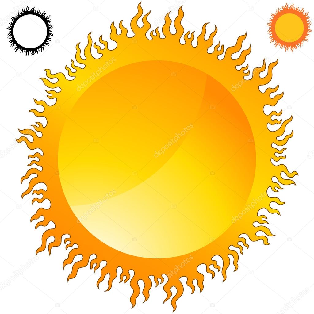 1024x1024 Fiery Sun Icon Set Stock Vector Cteconsulting