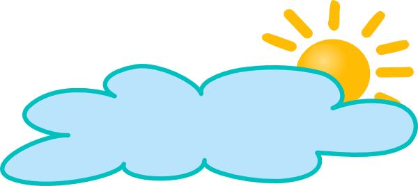 600x268 Sun With Long Cloud Clip Art