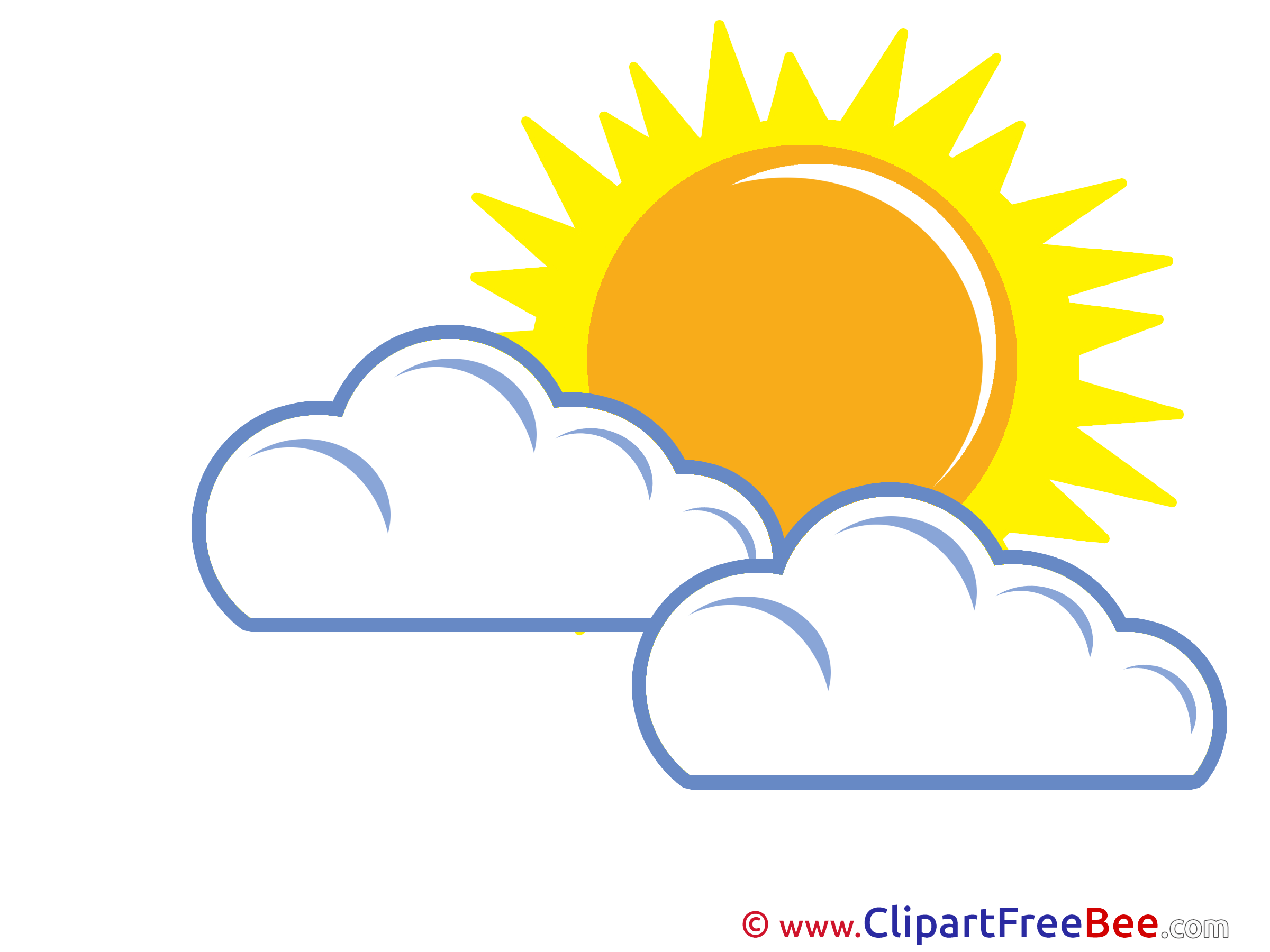Sun With Clouds Clipart | Free download on ClipArtMag