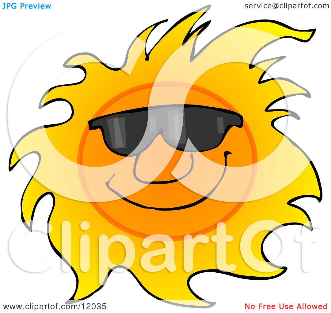 1080x1024 Sun With Shades Clipart