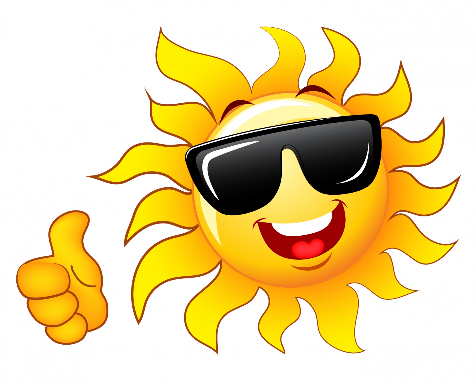 1600x1297 Sun In Sunglasses Clipart