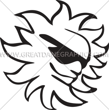 382x385 Sun With Shades Production Ready Artwork For T Shirt Printing