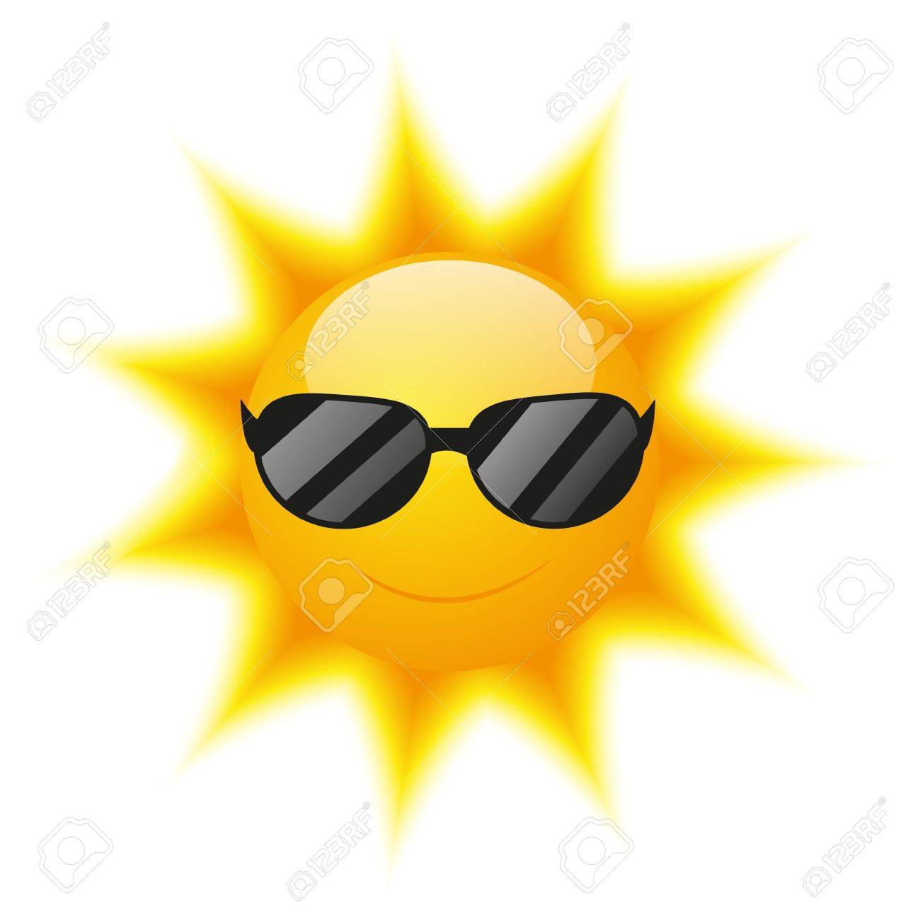 1300x1300 Cute Sun Character With Sunglasses Royalty Free Cliparts, Vectors