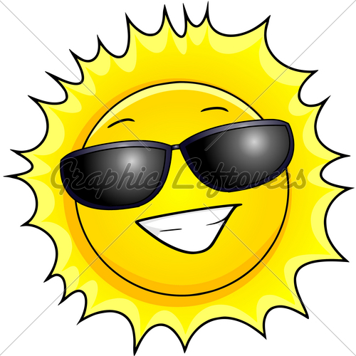 500x500 Smiling Sun With Sunglasses Clipart Panda