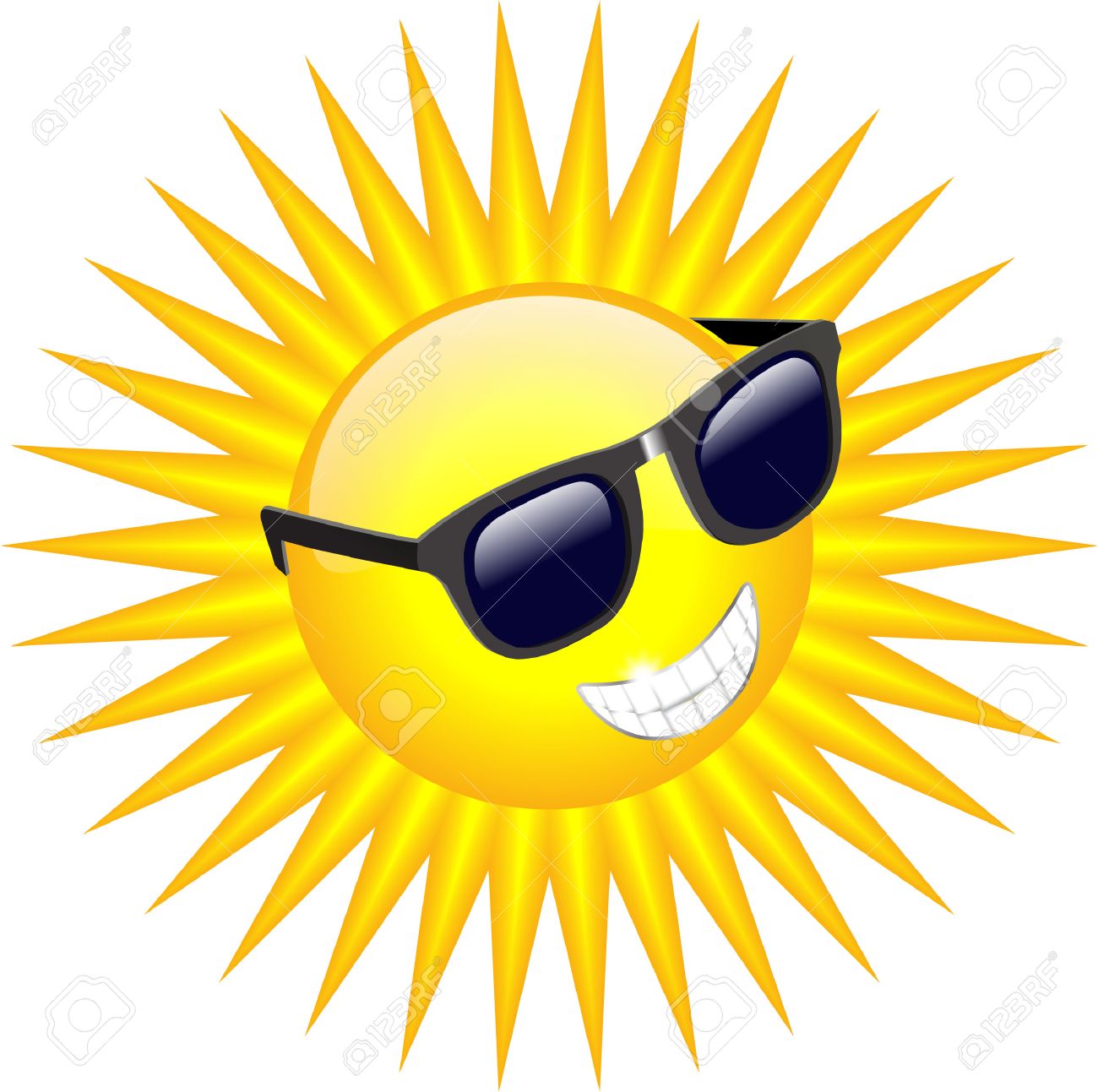 1300x1293 Cool Sun With Sunglasses Royalty Free Cliparts, Vectors, And Stock