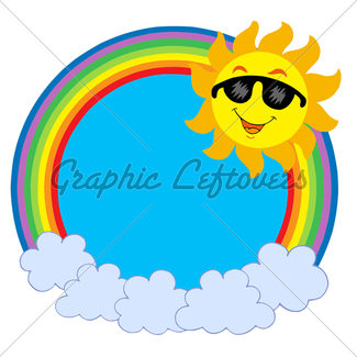 325x325 Cartoon Sun With Sunglasses Gl Stock Images