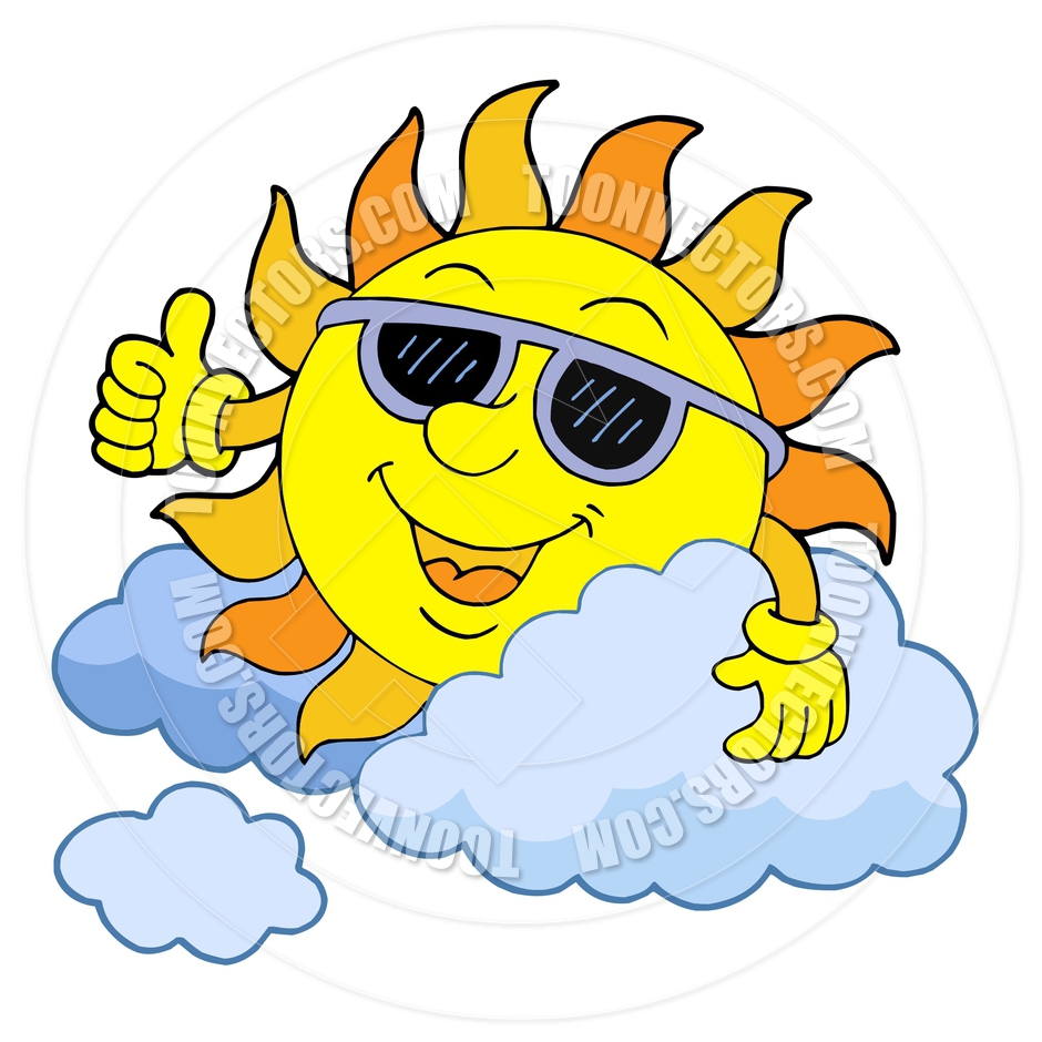 940x940 Cartoon Sun With Sunglasses By Clairev Toon Vectors Eps