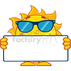 300x300 Royalty Free 10121 Cute Sun Cartoon Mascot Character