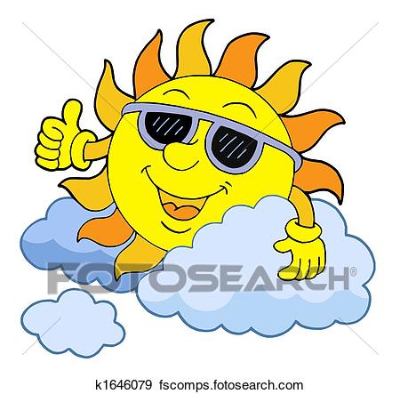 450x443 Stock Illustration Of Sun With Sunglasses K1646079