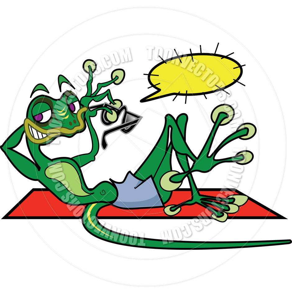 940x940 Cartoon Gecko Vector Illustration By Clip Art Guy Toon Vectors