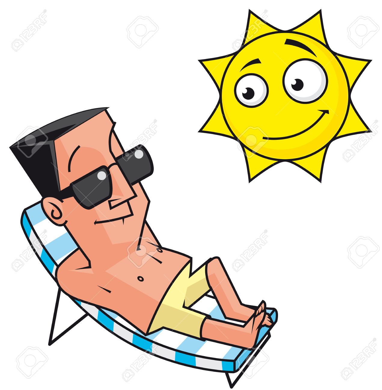 Sunbathing Clipart | Free download on ClipArtMag