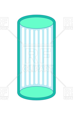 252x400 Vertical Solarium. Apparatus For Sunbathing. Royalty Free Vector