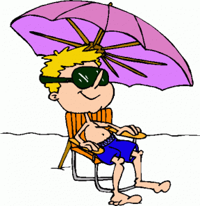 288x297 Sun Bathing Clipart