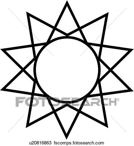 433x470 Clipart Of , Border, Fancy, Frame, Iron, Star, Starburst, Ironwork