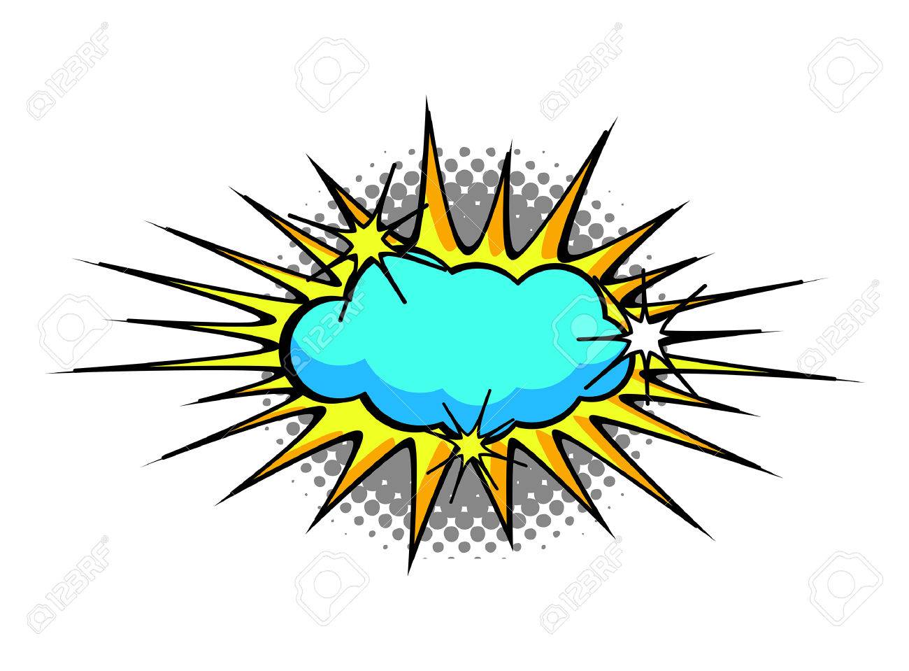 1300x959 Comic Retro Sunburst Halftone Background Royalty Free Cliparts