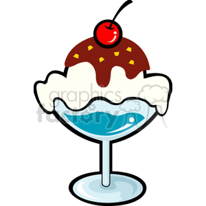 300x300 Royalty Free Ice Cream Sundae 141833 Vector Clip Art Image
