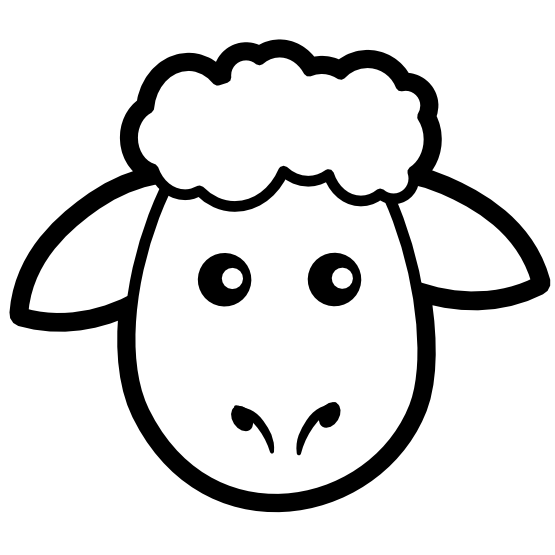 555x555 Coloring Sheep