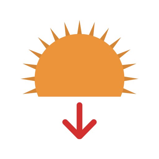 512x512 Sundown, Daylight, Down, Gorgeous, Sun Icon Free