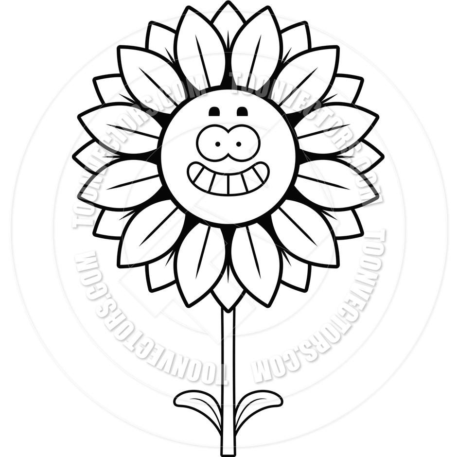 940x940 Czeshop Images Sunflower Black And White Clipart