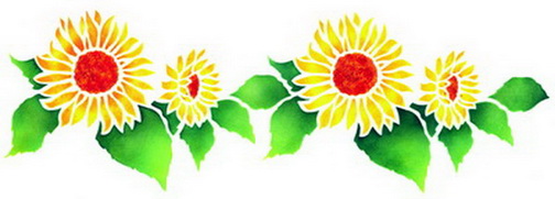 504x181 Free Sunflower Border Clipart Image