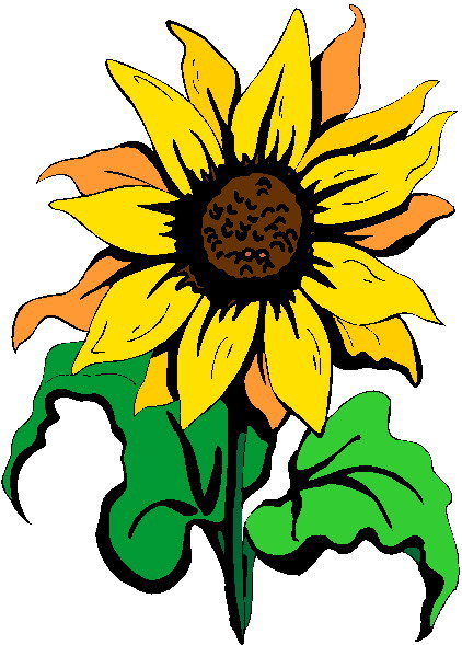 sunflower border clipart