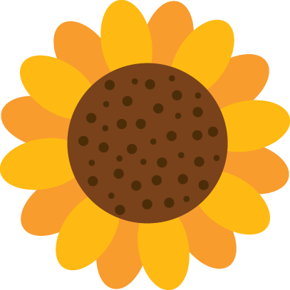 407x407 My Free Clip Art Of A Cute Yellow Sunflower Sweet Clip Art