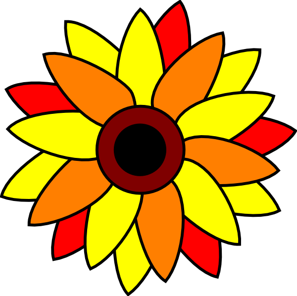 600x598 Sunflower Tatto Clip Art
